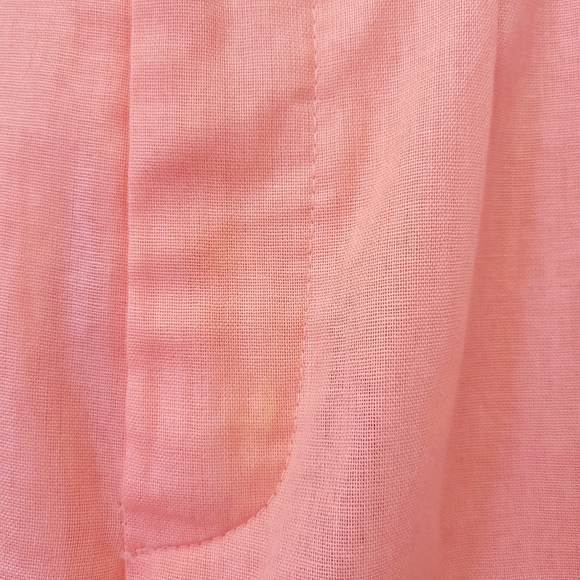 Vintage 1960s Coral High Waisted Pleated Bermuda Long Shorts - Picture 7 of 9